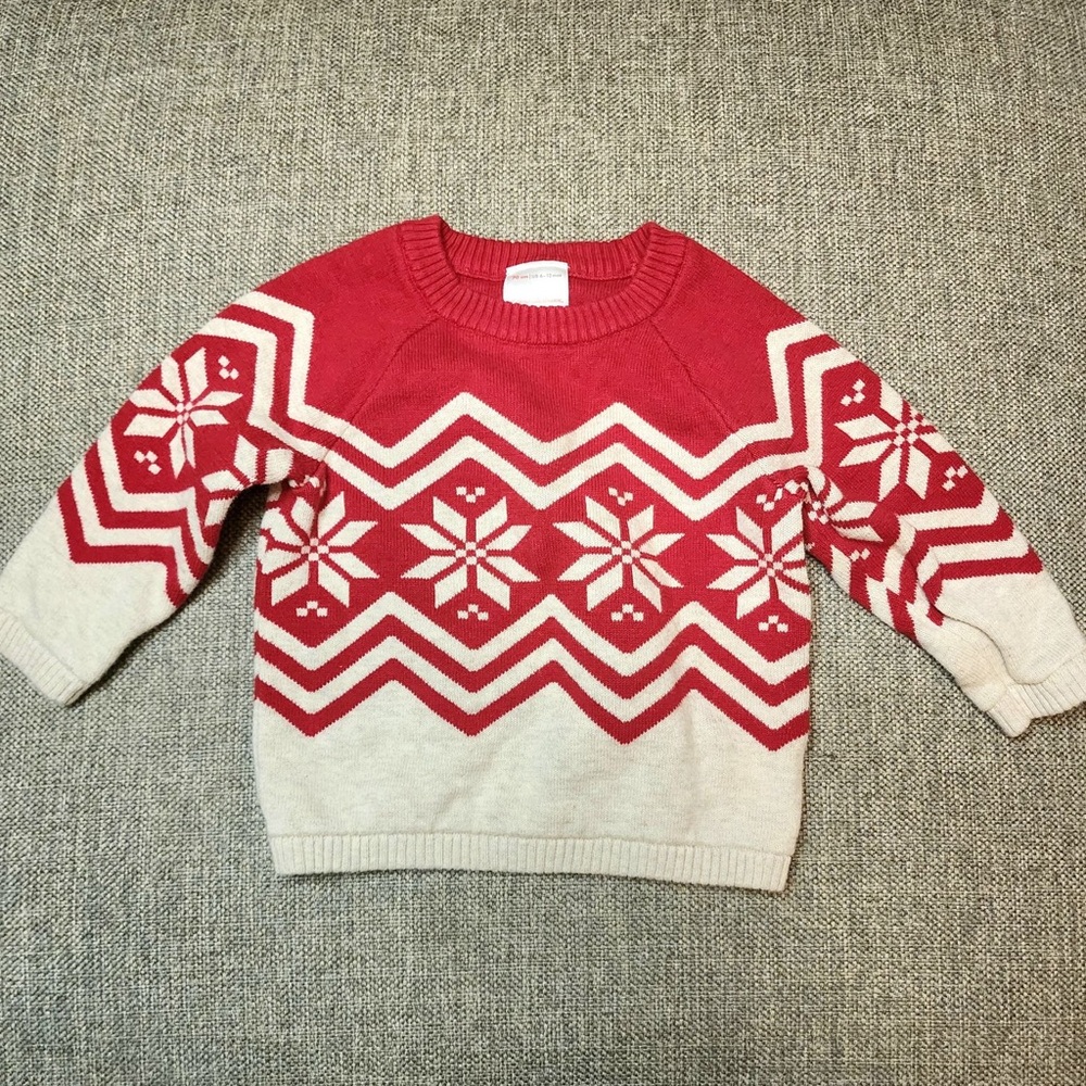 6-12 months Hanna Andersson winter Christmas sweater.
